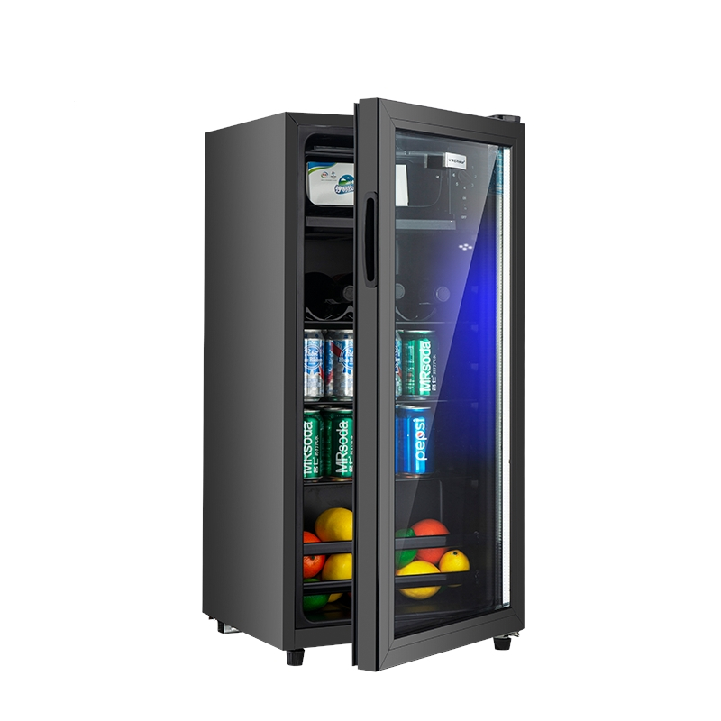 时光旧巷冰吧家用单门冷藏展示柜客厅小型饮料办公室茶叶保鲜透明冰箱