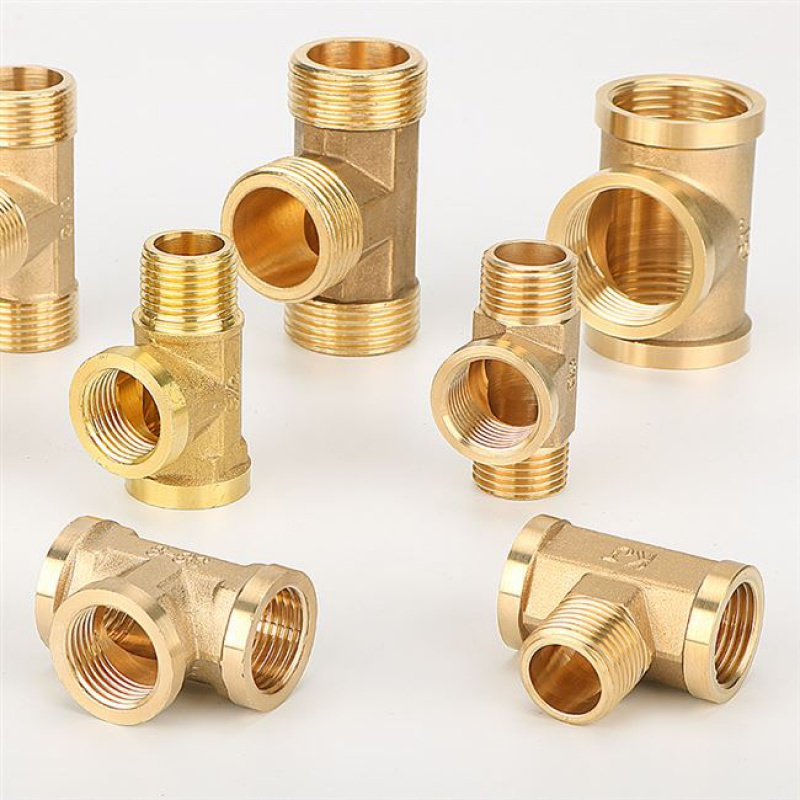 热水器接头内螺纹4分加厚全铜三通三外丝内丝外外燃闪电客气管水管