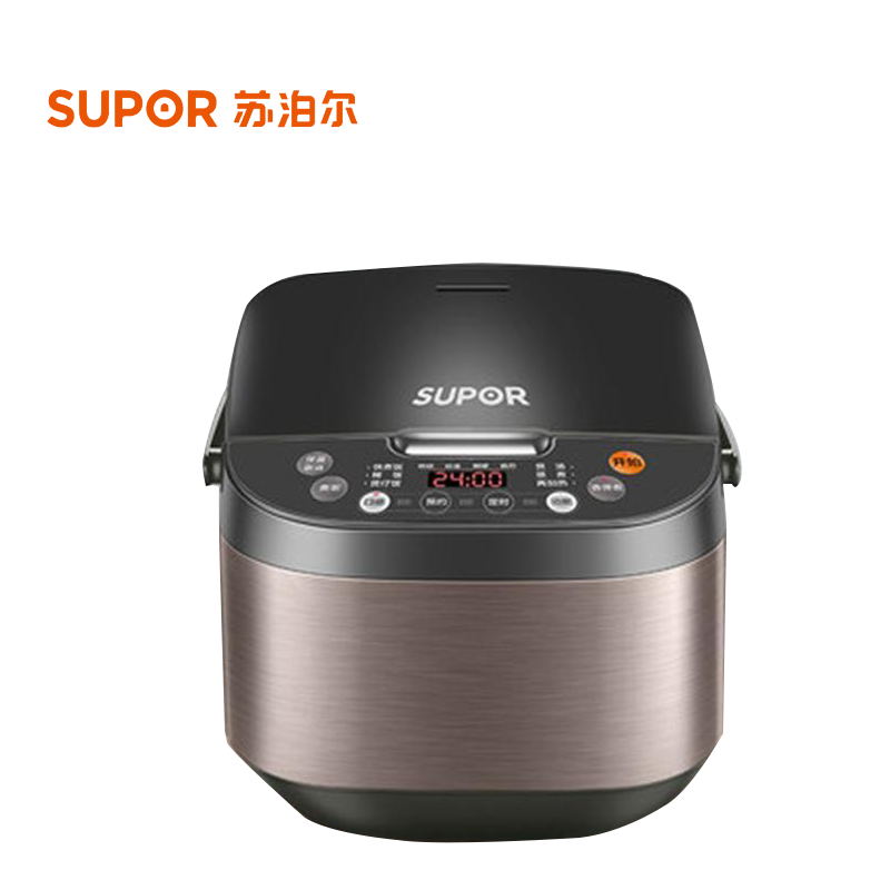 苏泊尔(SUPOR) 电饭煲SF40FC743家用电饭锅 4L升多功能智能预约口感可选煮饭锅3-4-6人炫彩拉丝金属煲体