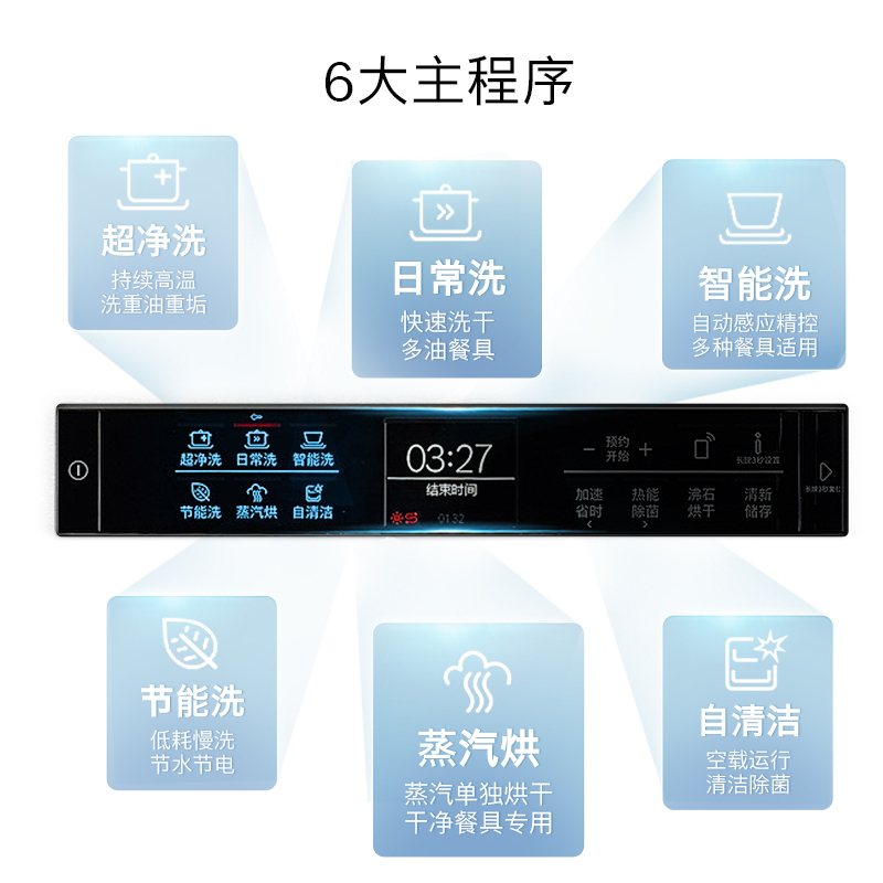 智能洗碗机嵌入式沸石烘干大容量12套SJU66JS16C