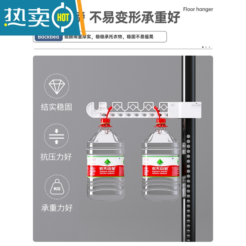 XIANCAI顶天立地置衣架晾衣架落地杆阳台家用折叠室内器公寓伸缩免打孔 暖白 折叠4翅 大