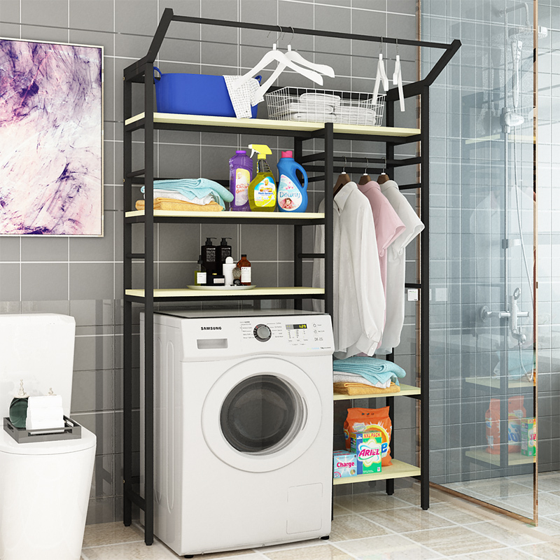 洗衣机置物架落地滚筒闪电客翻盖阳台洗衣柜上开置地式卫生间上方收纳