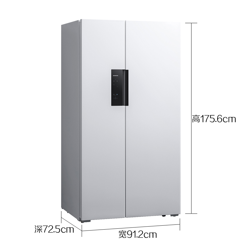 SIEMENS/西门子 BCD-610W(KA92NE02TI) 610升 对开门冰箱 家用双开门电冰箱 风冷无霜变频