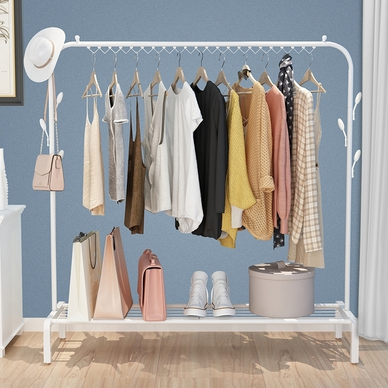 单杆式晾衣架落地折叠室内凉衣架阳台晒衣服架卧室简易挂衣服架子(f28