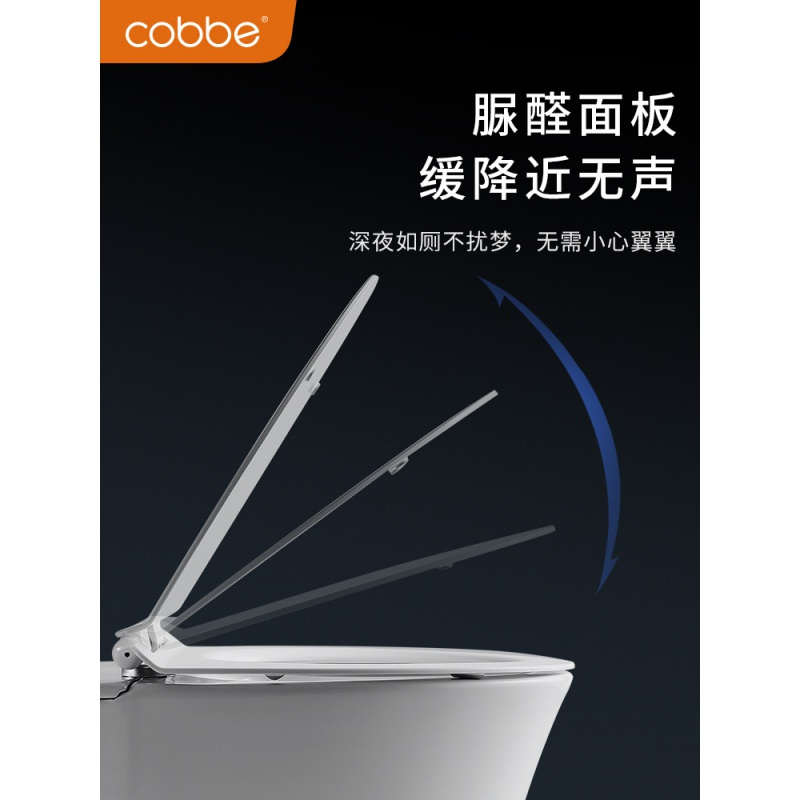 卡贝（cobbe）抽水马桶无水箱小户型节水坐便器卫生间家用虹吸式普通坐便器 无水箱双按钮款。 400mm