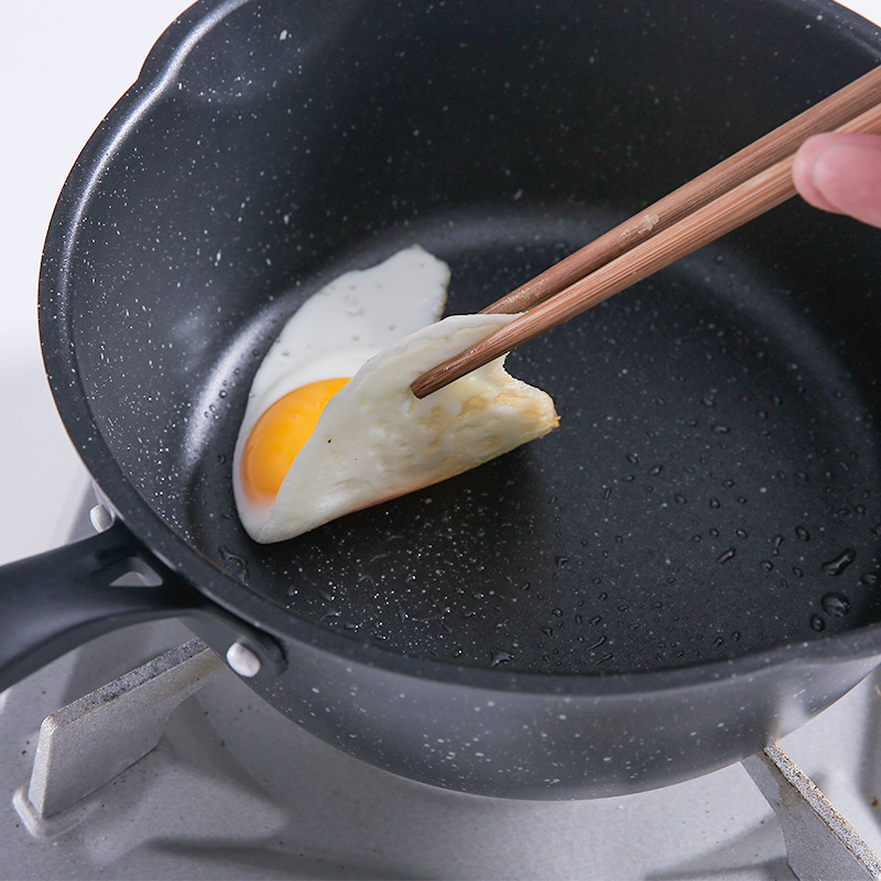 日式家用雪平锅小锅子煮粥锅烘焙精灵煮面锅麦饭石不粘电磁炉锅具奶锅20cm 加厚北欧绿24CM+锅盖