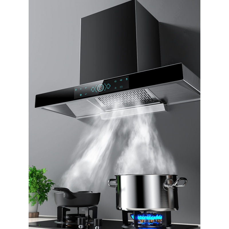 顶吸式大吸力抽油烟净化机家用厨房欧式吸油时光旧巷烟机燃气灶套装