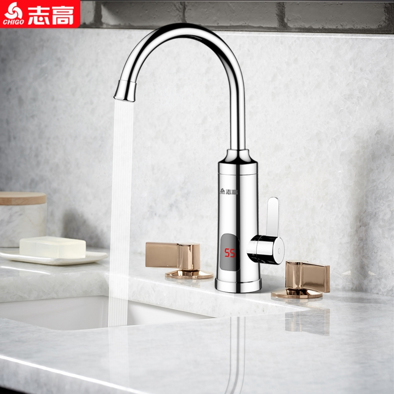 家里以前的水龙头坏了,特意买了一个这种即热式的,出水很大,而且加热