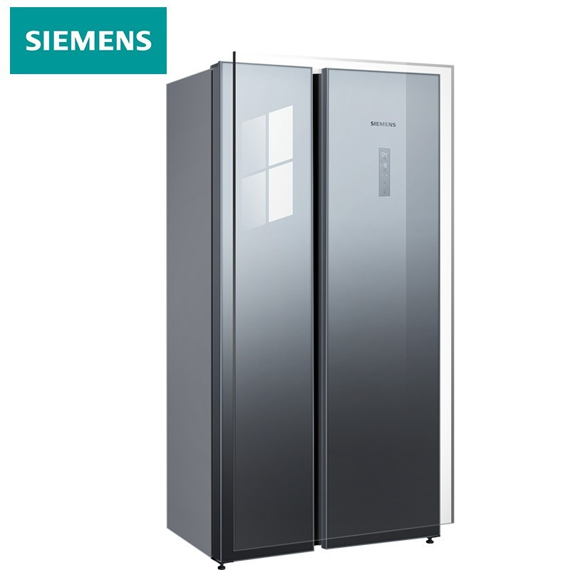 西门子（SIEMENS）对开门冰箱超薄双开门502升风冷无霜 嵌入式电冰箱大容量智能变频KA50NE20TI 502L银