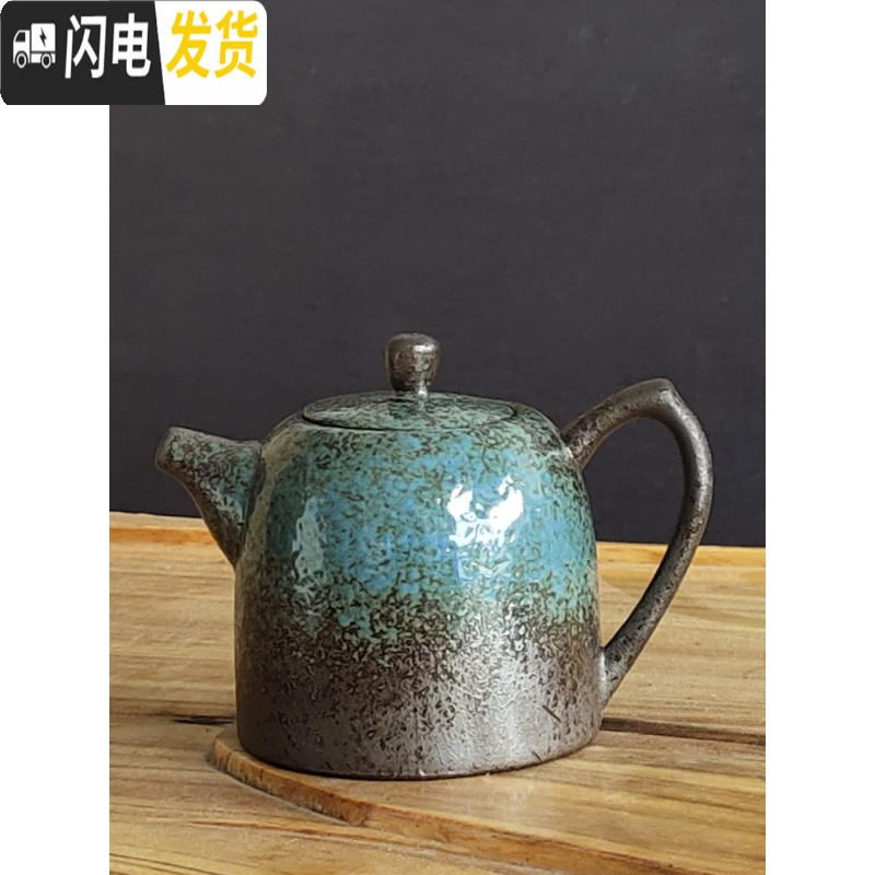 三维工匠粗陶茶壶单壶创意陶瓷家用复古鼎承泡茶器功夫茶具单个过滤泡茶壶 粗陶节节高升壶170ml（单壶）