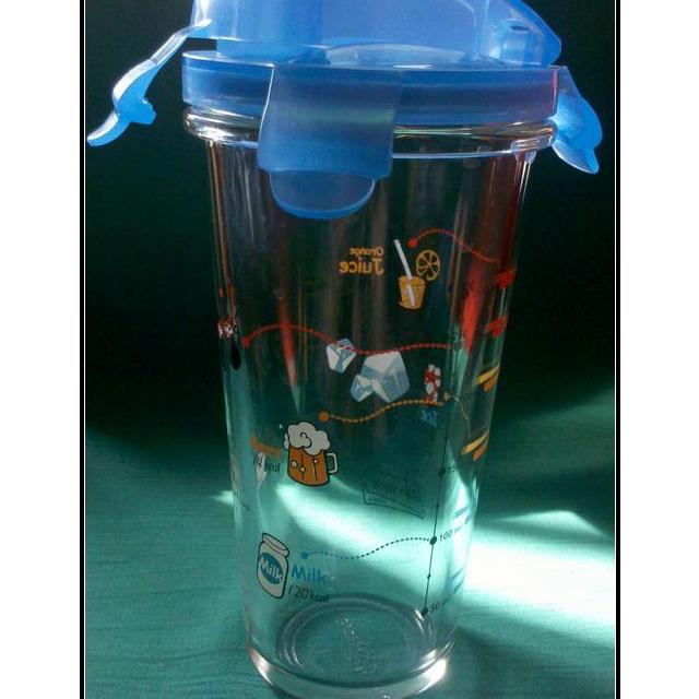 > 【苏宁易购超市】三光云彩glasslock玻璃水杯 pc318(蓝) 450ml商品