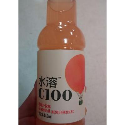 水溶c100西柚汁饮料445ml瓶装