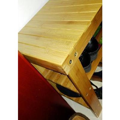 进华竹本色穿换换鞋凳置物架储物凳优质楠竹鞋架鞋柜楠竹时尚简约