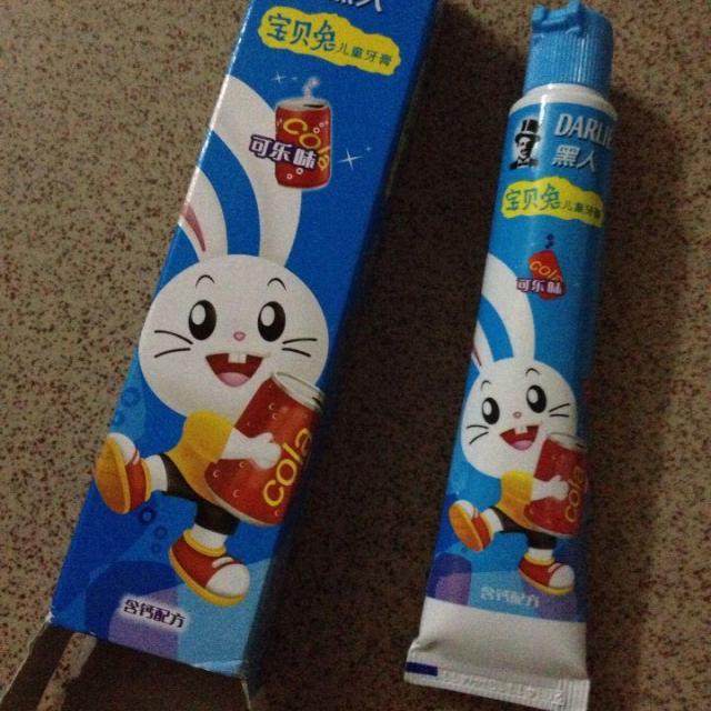 黑人darlie宝贝兔儿童牙膏可乐味40g