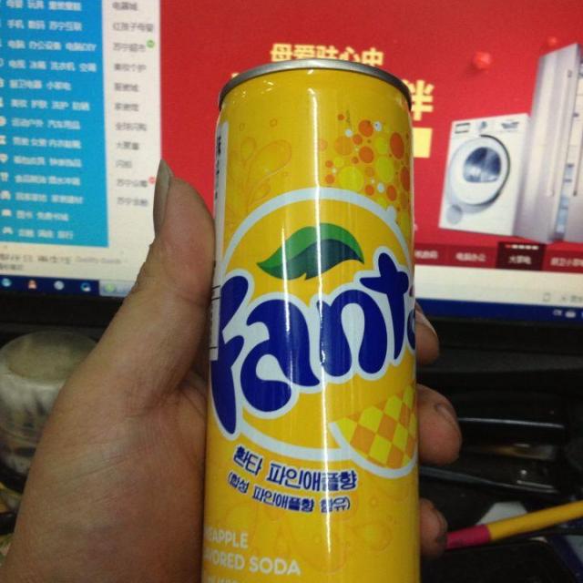 [可口可乐]芬达汽水-菠萝味250ml(韩国)