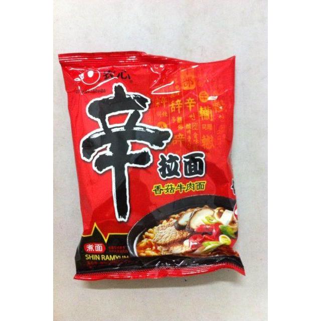 农心辛拉面香菇牛肉味单包120g