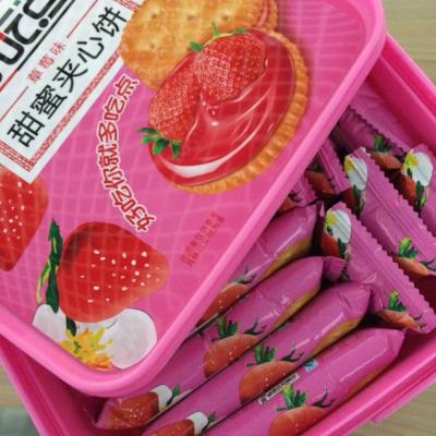 好吃点 草莓味甜蜜夹心饼干 540g/盒