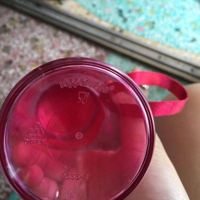 正品特百惠莹彩随心杯 随手杯带盖杯子430ml 学生水杯塑料便携杯 纯净