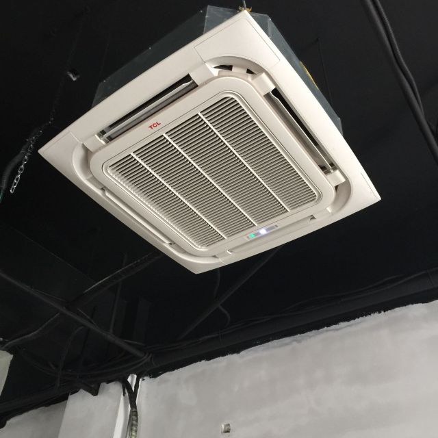 tcl5匹单冷380v吸顶空调嵌入式天花机办公店铺商用中央空调kf120q8wsy