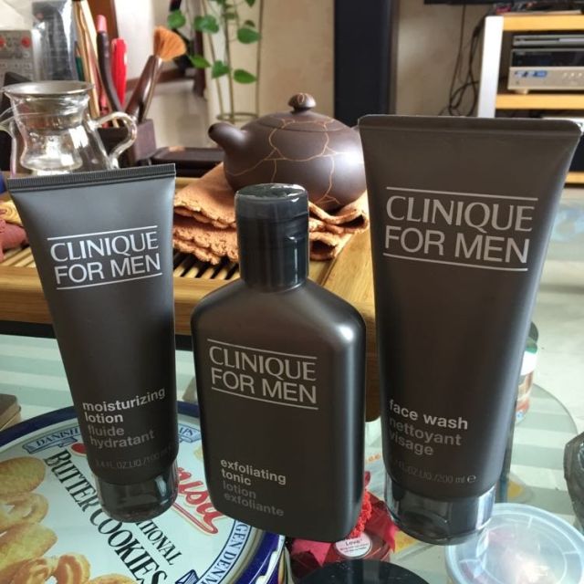 clinique倩碧男士护肤三步曲均衡三件套 (水液体洁面皂润肤乳)保湿