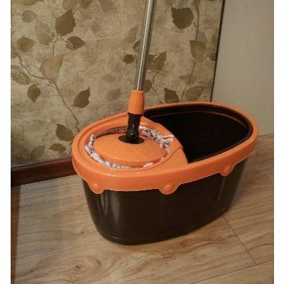 美丽雅 猎手两用 迷你版旋转甩水拖把 棕色