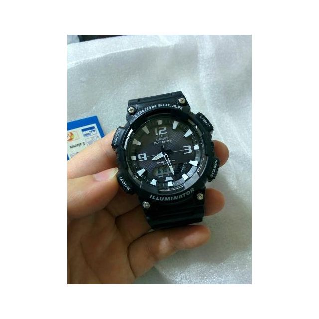 aq-s810w-1a 卡西欧(casio)手表橡胶表带太阳能电子表多功能防水双显