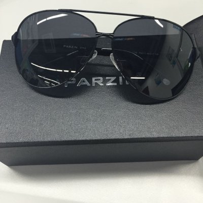 帕森parzin 男士时尚经典蛤蟆镜 偏光太阳镜 男款 驾驶墨镜 8009