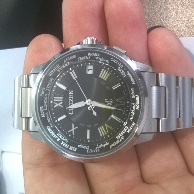 日本直邮西铁城citizenxc系列电波男表cb102054e商务休闲黑色
