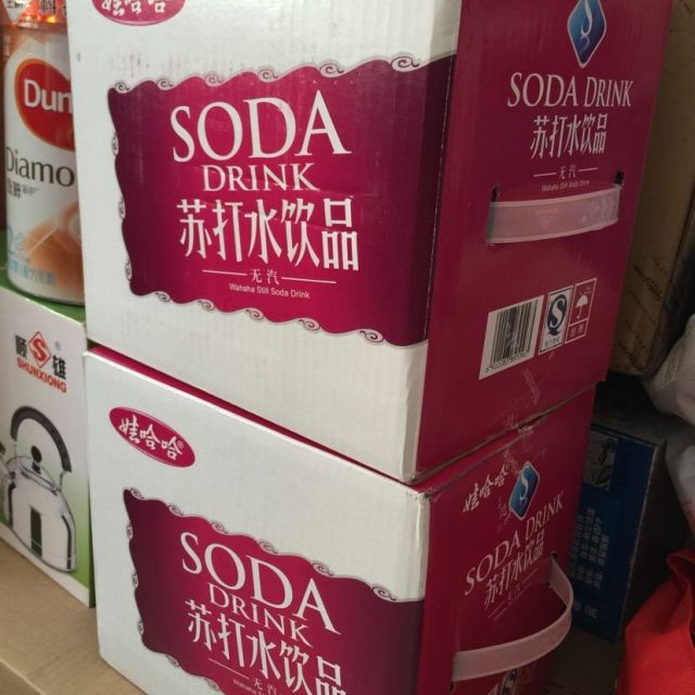 苏宁超市娃哈哈无汽苏打水饮品350ml12瓶整箱装甜味