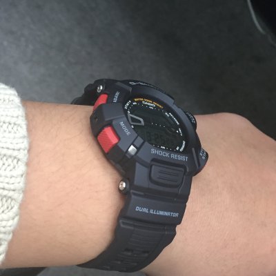 卡西欧g-shock系列泥人劲酷运动防水多功能男表g-9000-1v