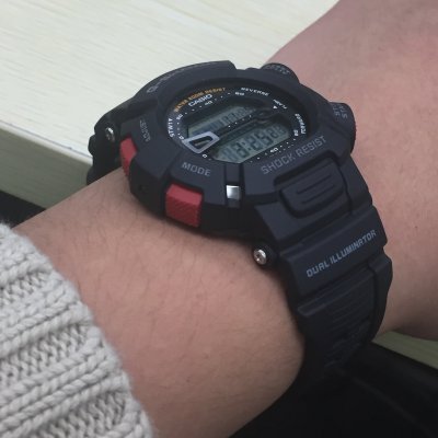 卡西欧g-shock系列泥人劲酷运动防水多功能男表g-9000-1v