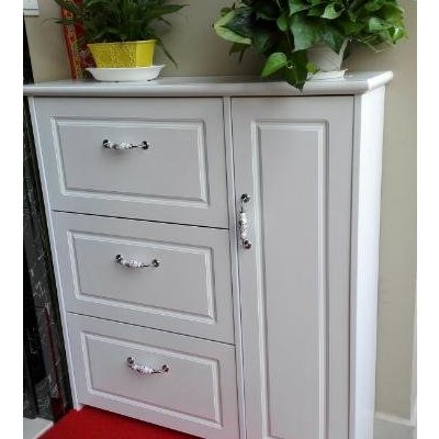 雅诗漫 简约欧式田园超薄门厅玄关雨伞柜翻斗拖鞋柜