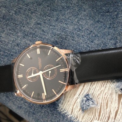 圣宝罗(saopaulo)男士手表超薄商务休闲防水石英名表真皮带男生大表盘