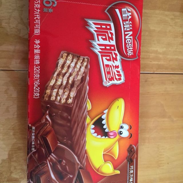 雀巢脆脆鲨巧克力威化16条装16x20g