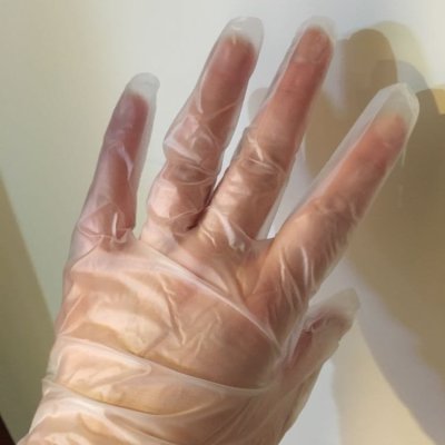 蓝帆 一次性pvc手套m中号100只/盒检查手术橡胶防护实验家用劳保工业