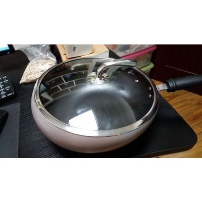 金厨神32cm回旋炒锅 不粘锅无油烟锅铁锅 电磁炉煤气通用锅 平底不沾