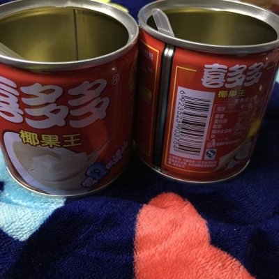 喜多多椰果王椰肉水果罐头200g*12罐 整箱