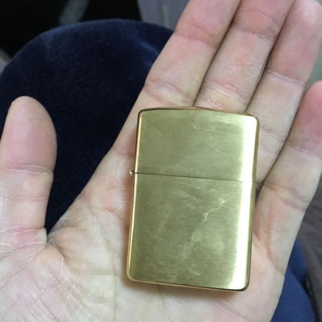 zippo纯铜盔甲沙子拉丝168打火机