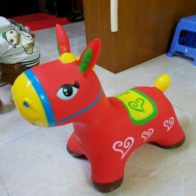 伊诺特 1350g 加大加厚彩绘跳跳马奔腾马 红色