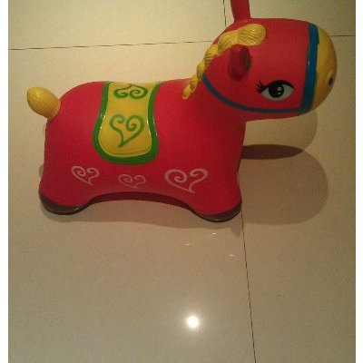 伊诺特 1350g 加大加厚彩绘跳跳马奔腾马 红色