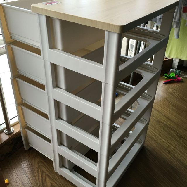 白色 爱丽思iris儿童环保树脂彩色五层收纳柜hg-555 白色收纳用品第二