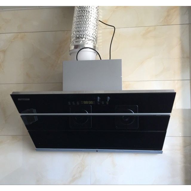 欧意ouyi烟灶套餐c675eq396be侧吸式吸油烟机钢化玻璃台嵌两用灶具