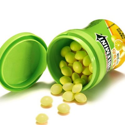 【苏宁易购超市】绿箭脆皮软心薄荷糖柠檬薄荷味80g瓶装