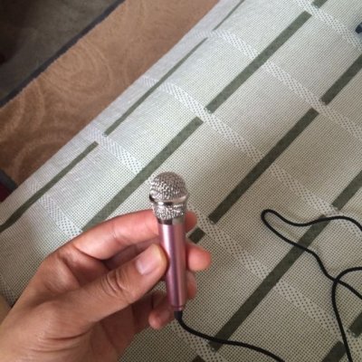 第一眼 m1唱吧手机麦克风迷你电脑话筒电容麦 k歌专用麦克风 蓝色