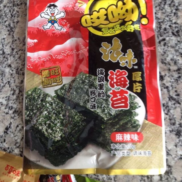 > 旺旺 浪味海苔(麻辣)20g/袋商品评价 > 味道非常不错的,孩子.