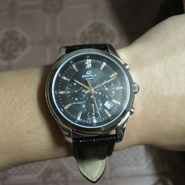 卡西欧casio男士手表 男式新款皮带时尚石英男表 efr-517l-1a