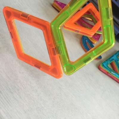 百变提拉磁力片积木散片儿童早教玩具磁铁磁性拼装散件 菱形