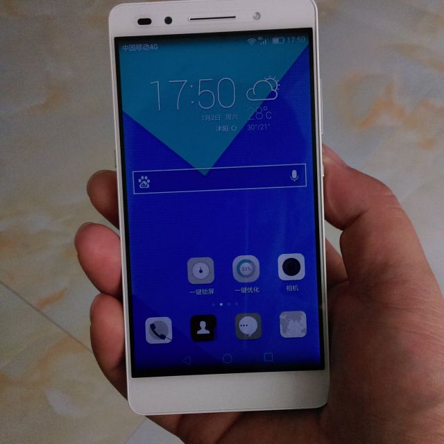 华为荣耀7(plk-tl01h)(32gb rom)移动4g版(冰河银)