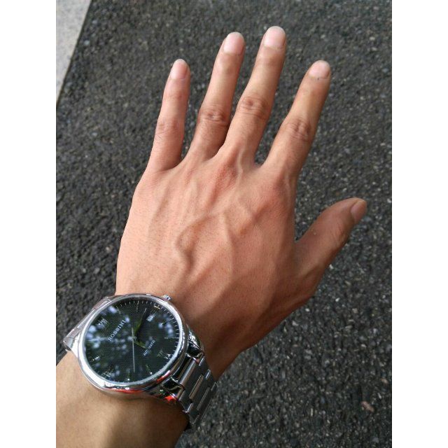 罗西尼男表钢带男士手表自动机械表腕表情侣表sn 5507