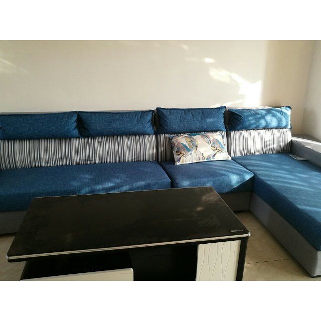 双虎家私(sunhoo) 沙发 l型布艺沙发客厅多人转角布沙发组合 现代简约